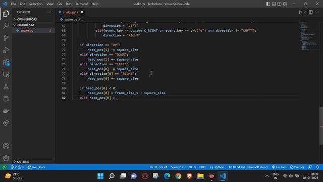 Coding a Snake Game in Python | ASMR Programming - No Talking смотреть онлайн