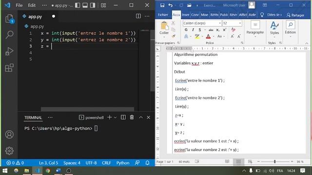 Algorithme & Python 4: Algorithm To Python Program in Arabic Darija سلسلة تمارين الالغوريتم و بايثو смотреть онлайн