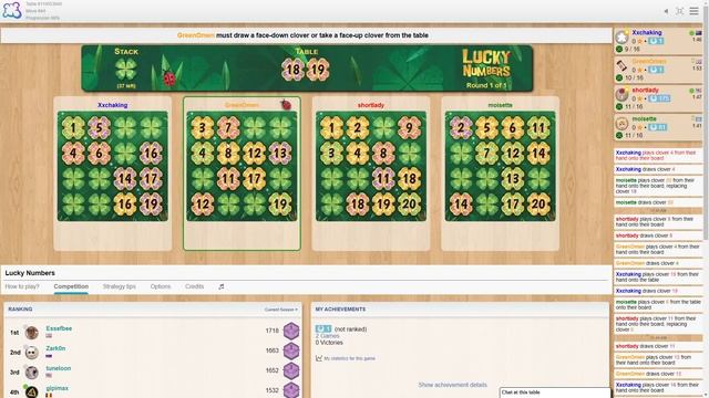 Lucky Numbers on Board Game Arena! Tutorial playthrough - Exciting finish!! смотреть онлайн