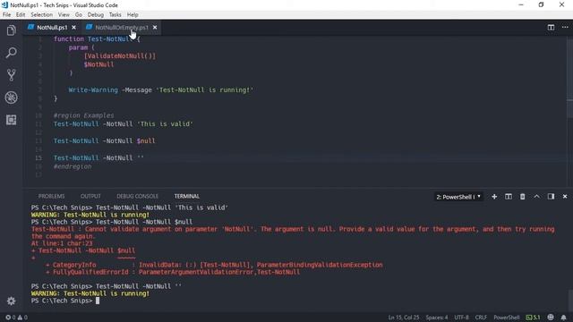 Using PowerShell Null Validation Parameter Attributes смотреть онлайн