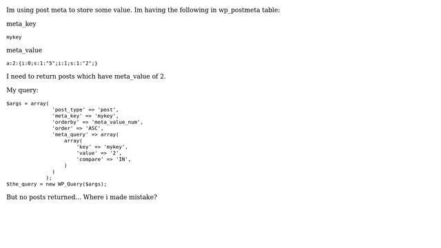 Wordpress: Meta query with JSON value смотреть онлайн