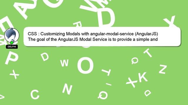 CSS : Customizing Modals with angular-modal-service (AngularJS) смотреть онлайн