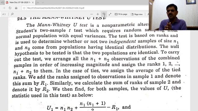 Mann - Whitney U Test смотреть онлайн
