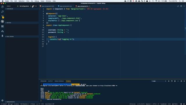 Debugging Angular CLI Projects in Visual Studio Code смотреть онлайн