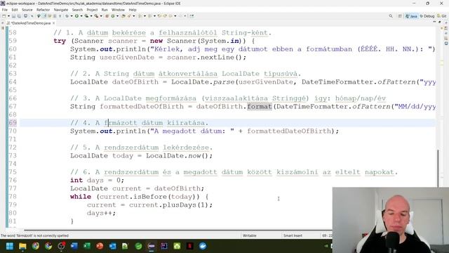 Dátum- és időkezelés 2. rész - Java programozás kezdőknek Andrissal - 155. rész смотреть онлайн