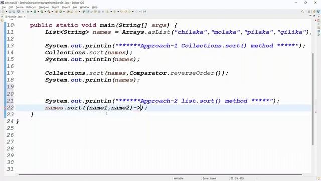 COREJAVA || JAVA-8 FEATURES || Session=8 || DATA SORTING sort() method || Mr. RATAN SIR смотреть онлайн
