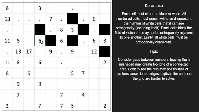 Solving a Kuromasu Puzzle смотреть онлайн