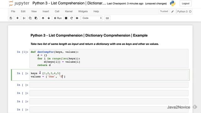 Python 3 - List Comprehension | Dictionary Comprehension | Example смотреть онлайн