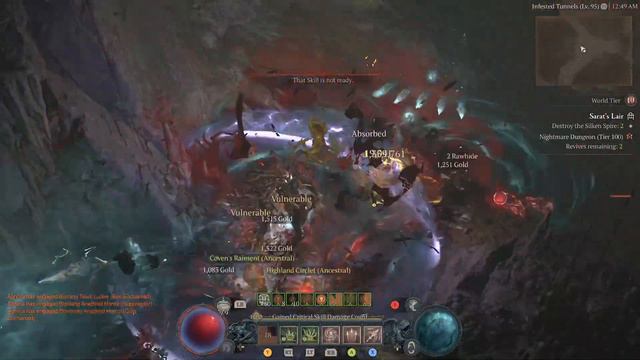 Diablo 4 - Season 1 - Necro Tier 100 Dungeon - Bone Spear - Lidless Wall + Black River + Barber смотреть онлайн