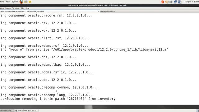 Opatch 12 2 0 1 rollback смотреть онлайн