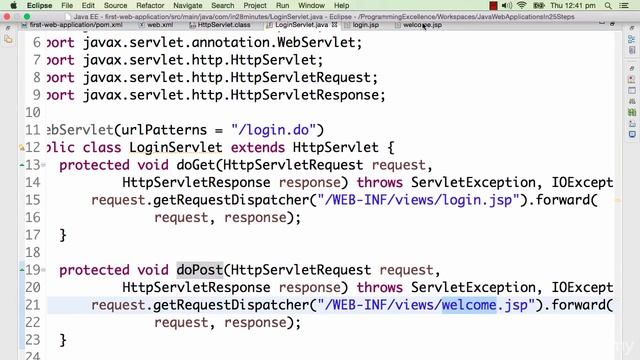 015 Step 06 Your First Servlet doPost Method смотреть онлайн