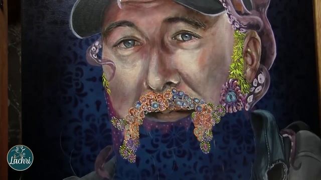Surreal Portrait - fish and coral acrylic painting - Painting Tips w/ Lachri смотреть онлайн