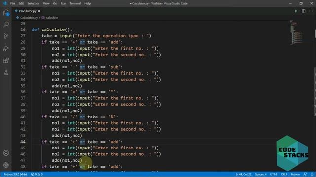 How to Create a calculator in Python смотреть онлайн
