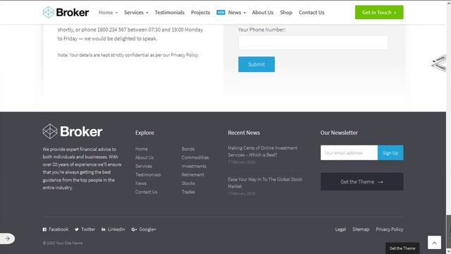 Best Finance Advisor WordPress Theme смотреть онлайн
