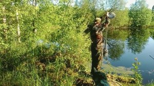 как поставить сетку в одиночку без лодки