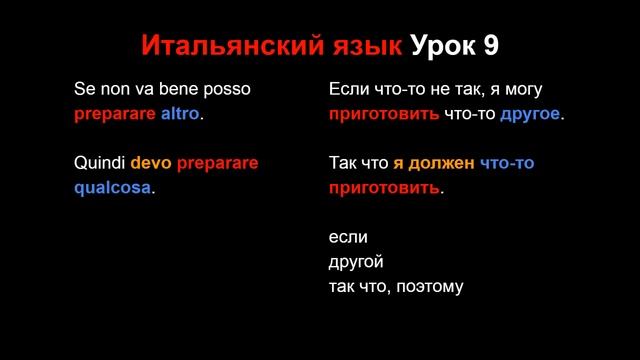 Итальянский язык Урок 9 (улучшенная озвучка) смотреть онлайн
