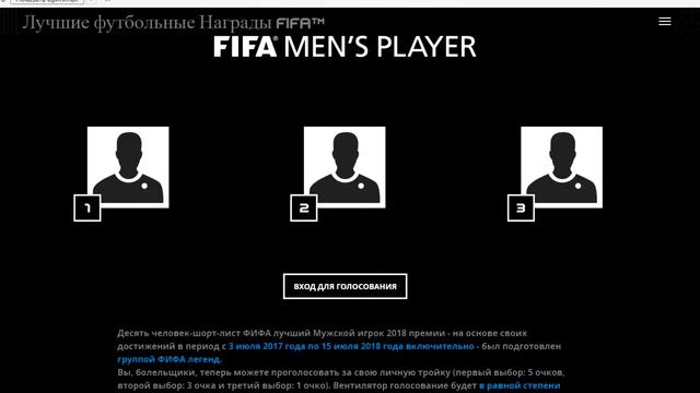 The Best FIFA Football Awards Премия ФИФА смотреть онлайн