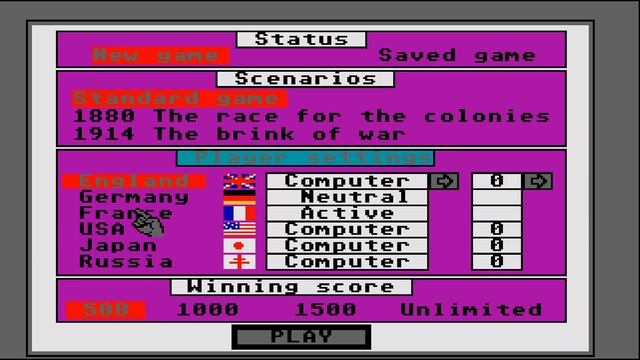 ATARI ST COLONIAL CONQUEST смотреть онлайн