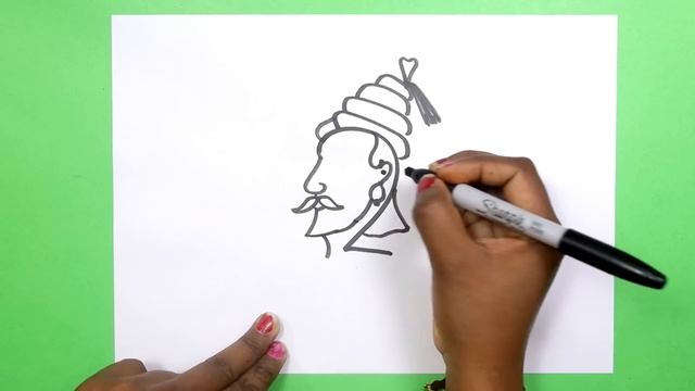 How To Draw Chhatrapati Shivaji Maharaj with Number 2 - Step by step for beginners смотреть онлайн
