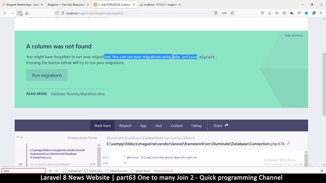 #63 Laravel 8 News Website | One to many join 2 | Quick programming tutorial смотреть онлайн