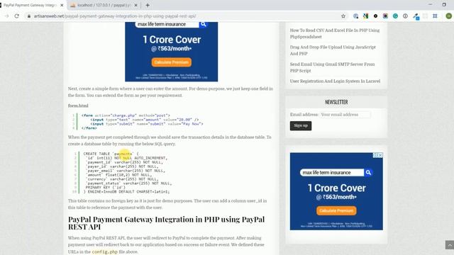PayPal Payment Gateway Integration in PHP смотреть онлайн