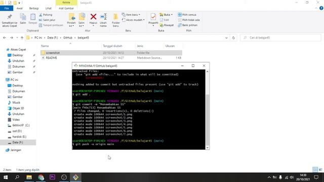 Tutorial GitHub Menambahkan Folder dan Edit File README.md смотреть онлайн