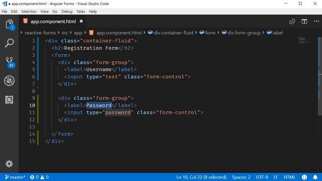 Angular Forms Tutorial - 17 - Adding form HTML смотреть онлайн