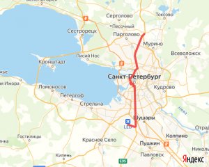 Санкт-Петербург с севера на юг