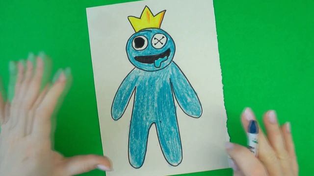 Как нарисовать синего друга и желтого друга из Роблокс. Рисунки для срисовки. смотреть онлайн