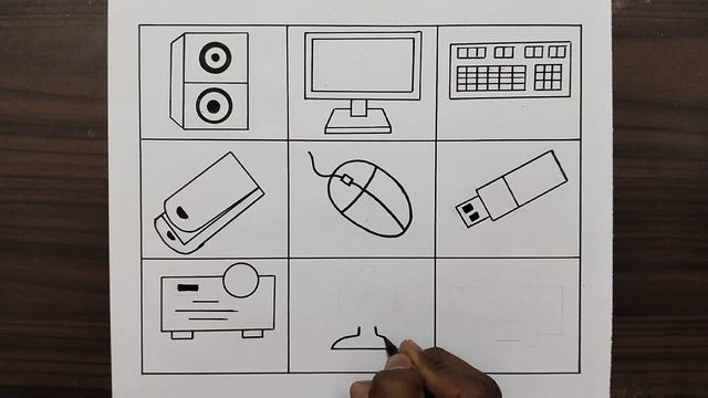 Computer Parts Drawing / Computer Chart Drawing / How to Draw Desktop Computer / Computer Drawing смотреть онлайн