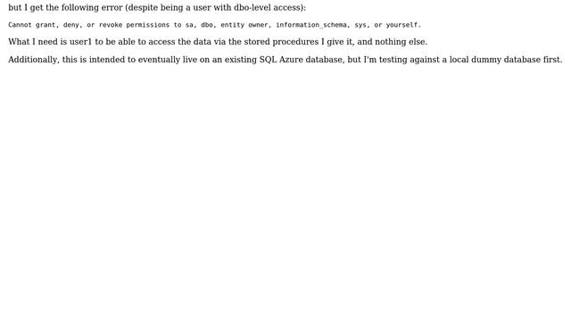 Databases: Setting user permissions for different SQL Server schemas смотреть онлайн
