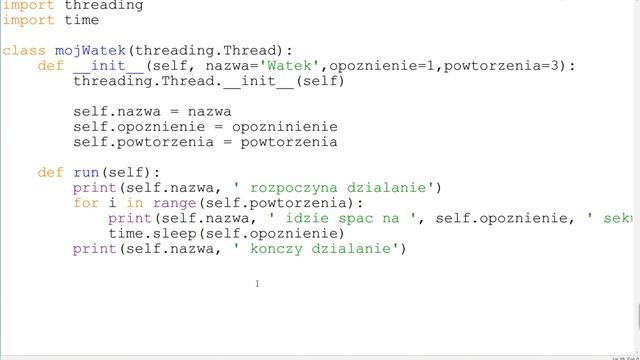 Własny wątek, dziedziczymy po klasie threading.Thread [Python] смотреть онлайн