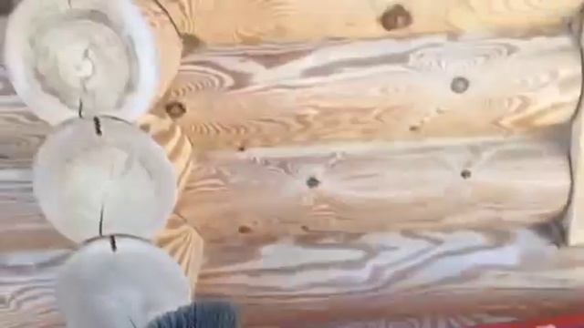 Шлифовка сруба из оцилиндрованного бревна смотреть онлайн