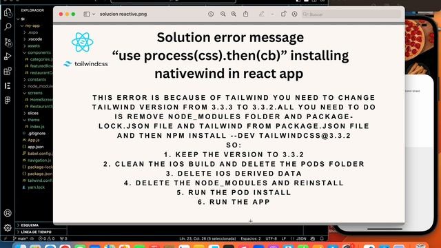 Solution "Error: Use process(css).then(cb) to work with async plugins" installing NativeWind смотреть онлайн
