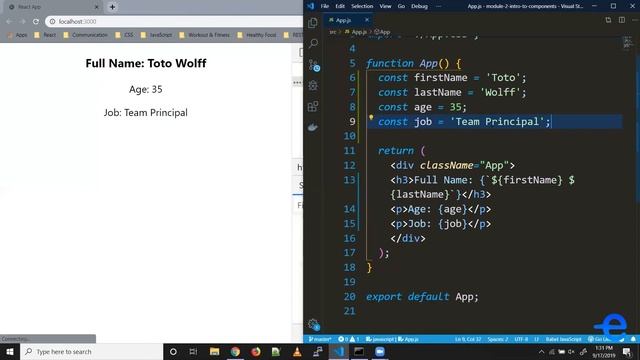 ReactJS - Introduction to JSX смотреть онлайн
