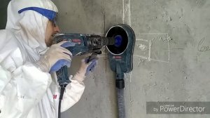 Сверление алмазной коронкой Distar. Дрель vs перфоратор.