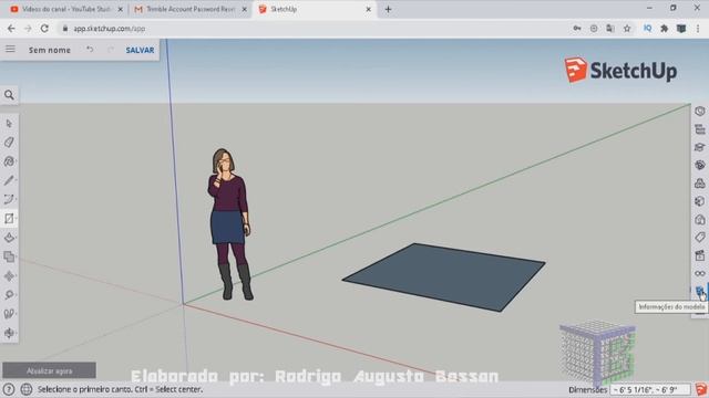 Como mudar as unidades de medidas no SketchUp on line смотреть онлайн