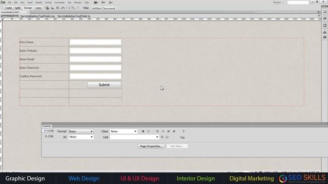 form validation in Adobe Dreamweaver CS6 смотреть онлайн