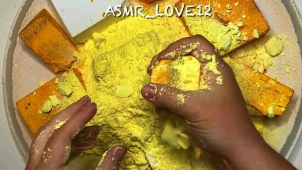 Dyed Gym Chalk Crush Compilation Edit of @asmrlove12 I Sleep aid I Study aid I Relaxation