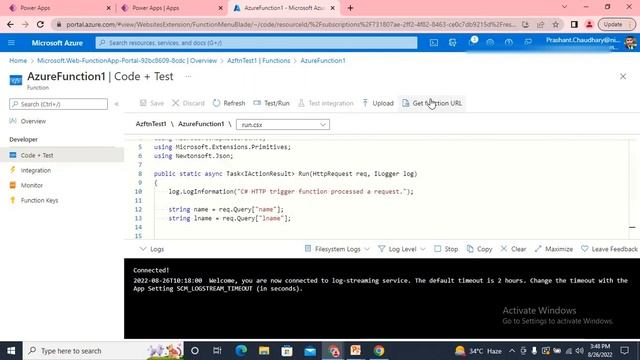 azure function from power app complete steps | function creation | function call смотреть онлайн