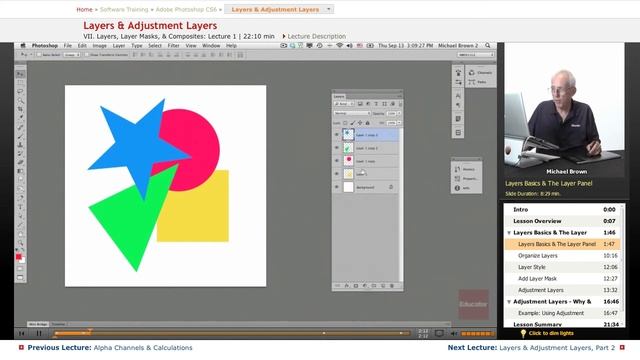 "Layers & Adjustment Layers" | Adobe Photoshop CS6 with Educator.com смотреть онлайн