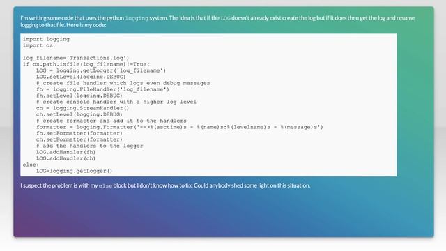 Python logging: create log if not exists or open and continue logging if it does смотреть онлайн