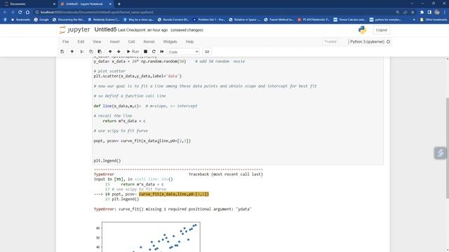 Python Basic | Straight line fit from Scratch| Scipy| How to fit line| Jupyter Notebook смотреть онлайн