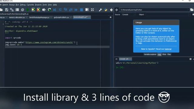 QR Code in Python Hindi | Generate QR Code using Python ? смотреть онлайн