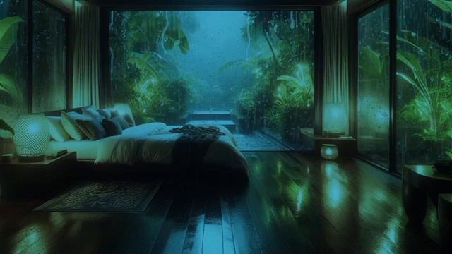 Sleep soundly with the sound of rain by the window - The sound of rain and thunder lullaby смотреть онлайн