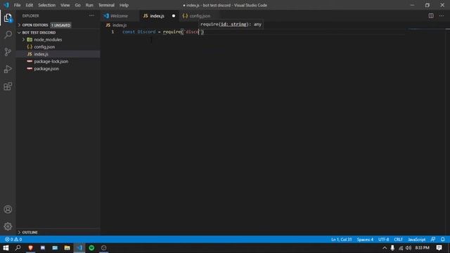 Discord.js - ep coding.1 - How to create your bot in visual studio code! смотреть онлайн
