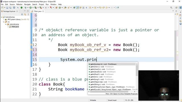 Java tutorials - object reference variable смотреть онлайн