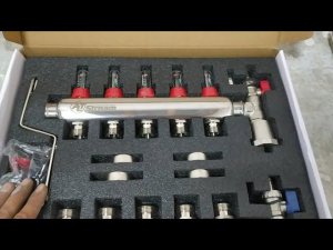 Сборка коллектора и узла подмеса теплого пола и радиаторного отопления