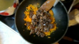 Говяжье сердце с картошкой