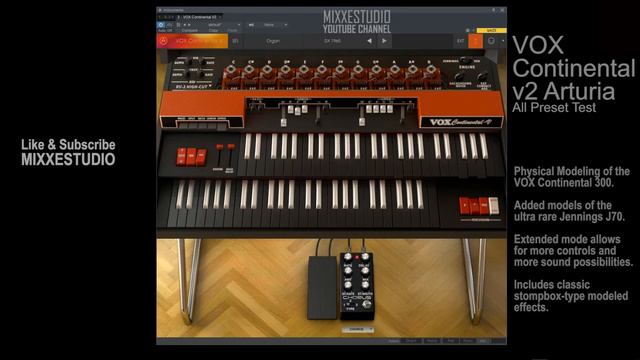 VOX Continental V2 Arturia VST All Presets Test Instrument Emulation смотреть онлайн